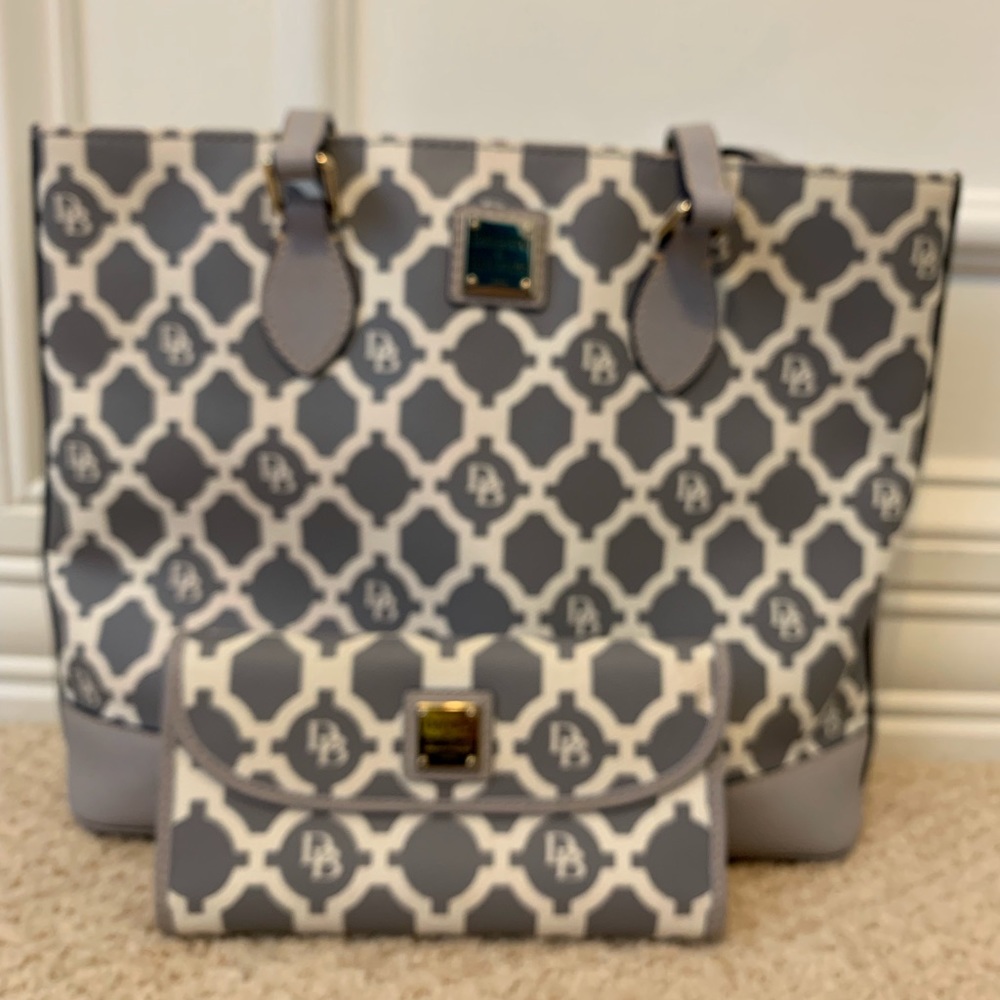 Dooney & Bourke Signature Tote & Wallet.